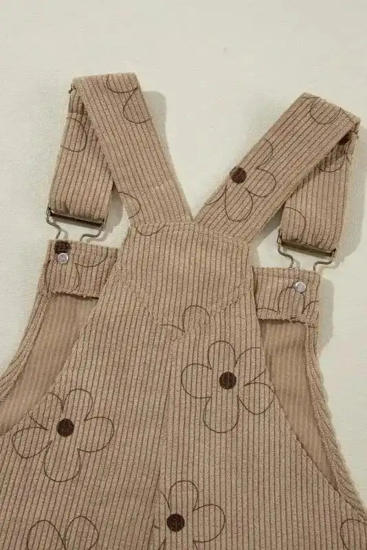 Overalls Floral Corduroy Overalls