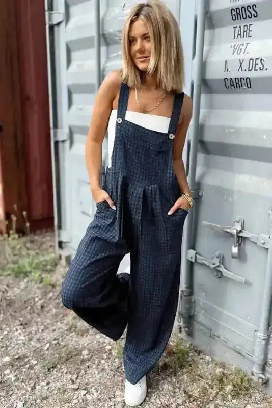 Overalls Highland Chic Plaid High-Waist Overalls