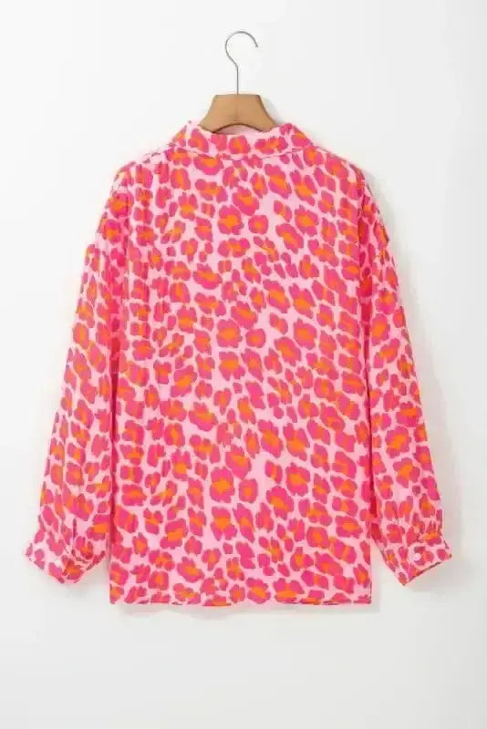 Leopard Print Button-Up Overshirt Women UK styled as a bold layered casual outfit — Fashionfitz