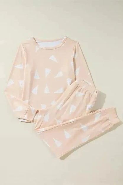 Pajama Sets Apricot / S / 95%Polyester+5%Elastane Holiday Harvest Two-Piece PJs