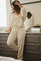 Pajama Sets Cheetah Comfort Cozy Loungewear Set