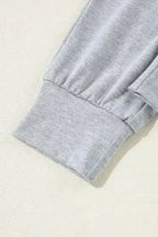 Pajama Sets Duster Cardigan and Skinny Pants Lounge Set - Black