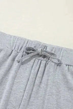 Pajama Sets Duster Cardigan and Skinny Pants Lounge Set - Black