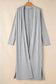 Pajama Sets Duster Cardigan and Skinny Pants Lounge Set - Black