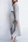 Pajama Sets Duster Cardigan and Skinny Pants Lounge Set - Black