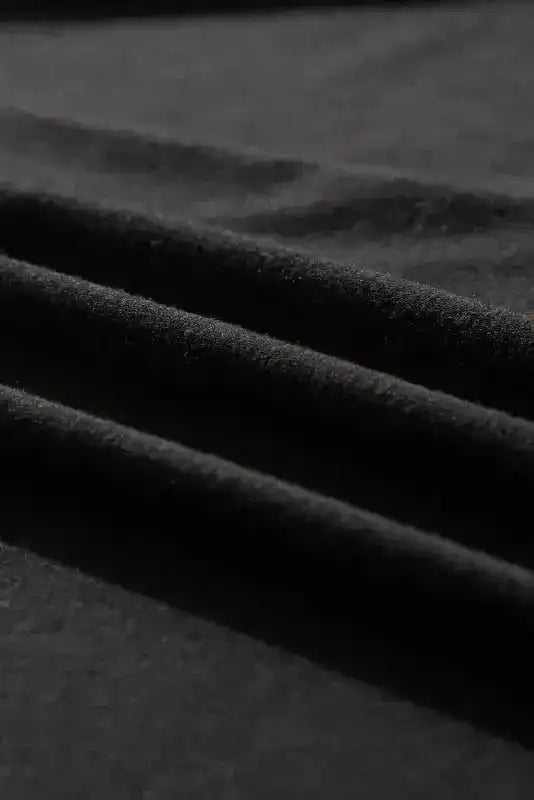 Pajama Sets Duster Cardigan and Skinny Pants Lounge Set - Black