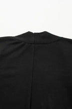 Pajama Sets Duster Cardigan and Skinny Pants Lounge Set - Black