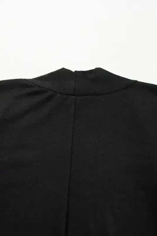 Pajama Sets Duster Cardigan and Skinny Pants Lounge Set - Black