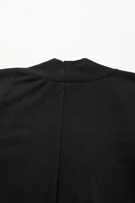 Pajama Sets Duster Cardigan and Skinny Pants Lounge Set - Black