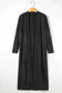 Pajama Sets Duster Cardigan and Skinny Pants Lounge Set - Black