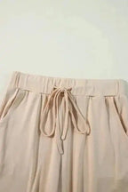 Pajama Sets Duster Cardigan and Skinny Pants Lounge Set - Parchment