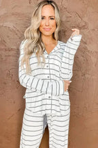 Pajama Sets Fashionfitz Striped Pajama Set for Women - Cozy Comfort