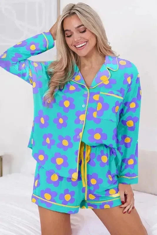 Pajama Sets Floral Slumber Short Set