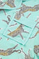 Pajama Sets Green Leopard Satin Ruffle Pajama Short Set