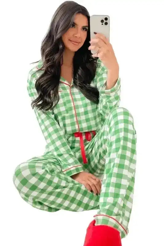 Pajama Sets Holly Jolly Plaid Pajama Set