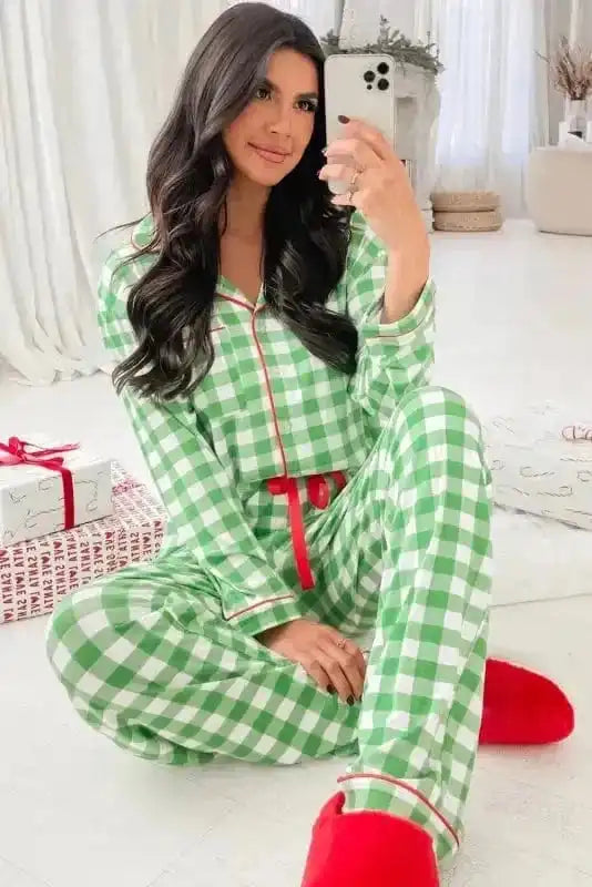 Pajama Sets Holly Jolly Plaid Pajama Set