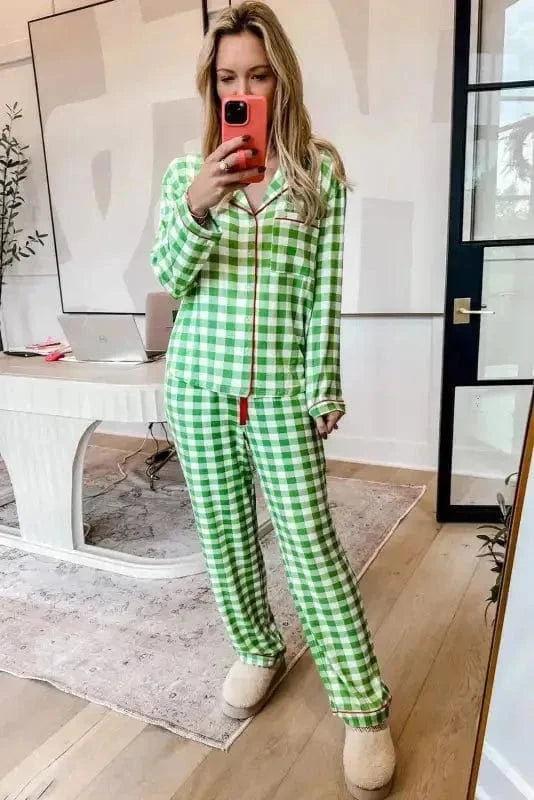 Pajama Sets Holly Jolly Plaid Pajama Set