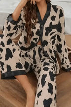 Pajama Sets Khaki / S / 100%Polyester Prowl & Lounge Two-Piece Pajamas