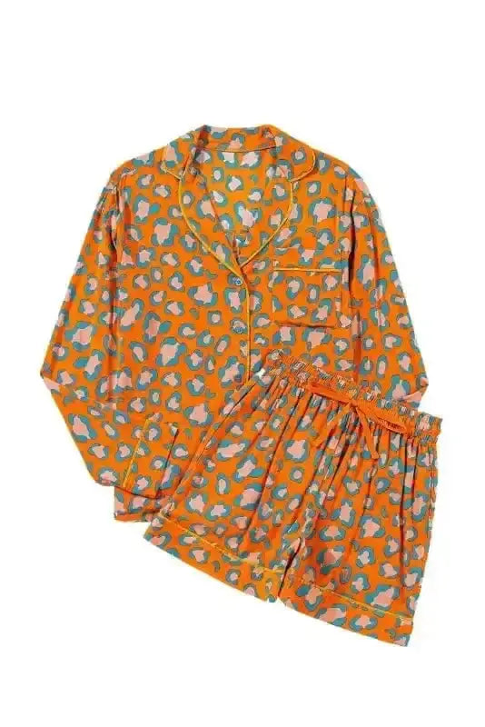 Pajama Sets Leopard Slumber Shorts Pajama Set