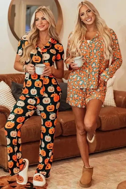 Pajama Sets Leopard Slumber Shorts Pajama Set