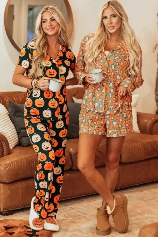 Pajama Sets Leopard Slumber Shorts Pajama Set