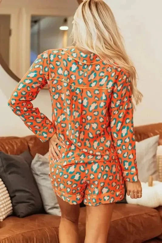 Pajama Sets Leopard Slumber Shorts Pajama Set