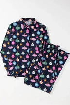 Pajama Sets Navy Blue / S / 95%Polyester+5%Elastane Blue Bliss Christmas Pajama Set