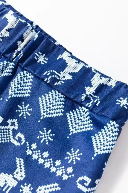 Pajama Sets Noel Navy Two Piece Lounge Set