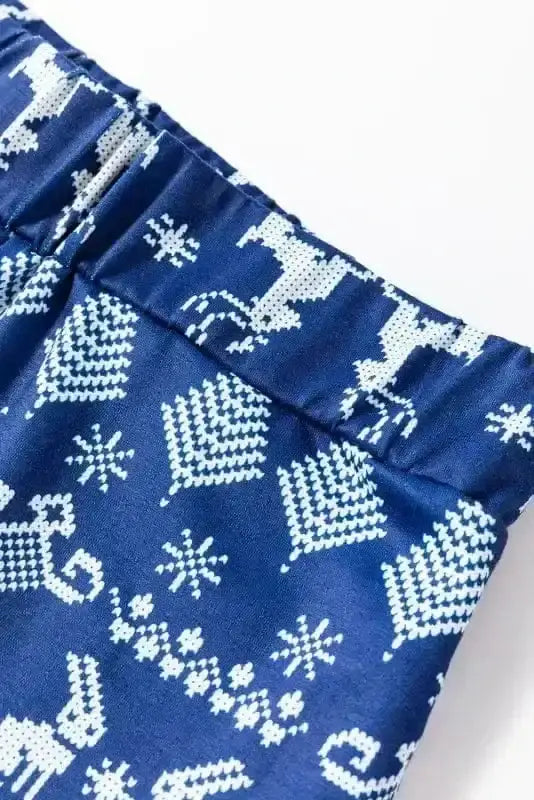 Pajama Sets Noel Navy Two Piece Lounge Set