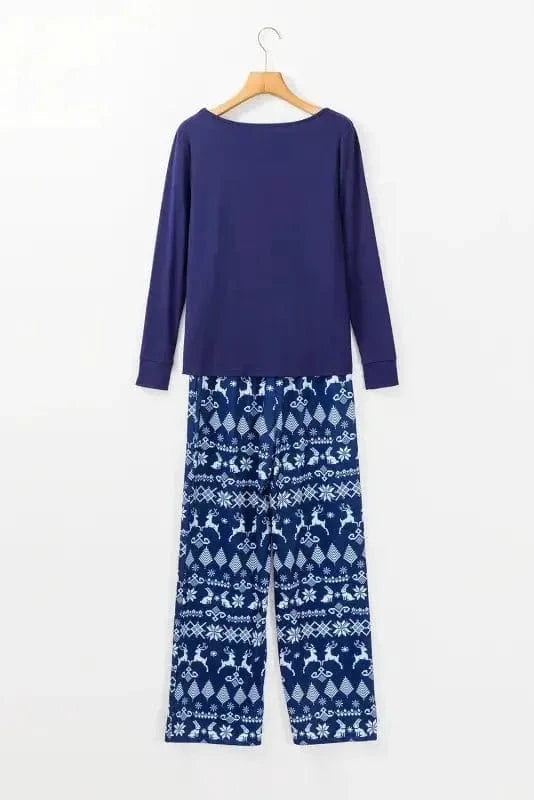 Pajama Sets Noel Navy Two Piece Lounge Set
