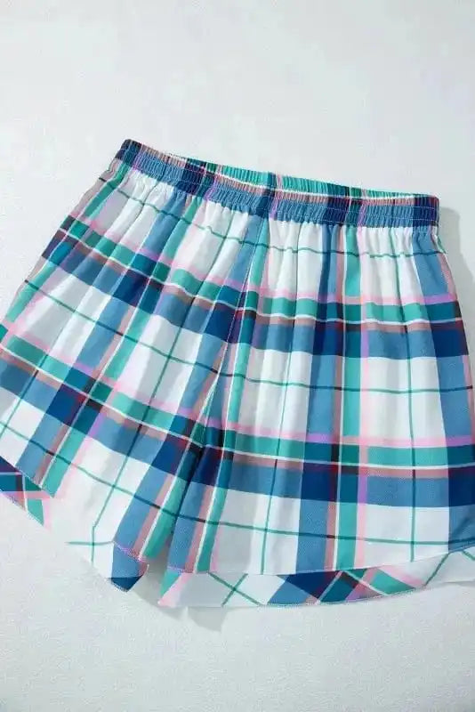 Pajama Sets Plaid Leisure Two-Piece Lounge Set