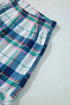 Pajama Sets Plaid Leisure Two-Piece Lounge Set