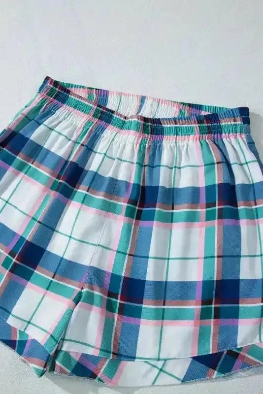 Pajama Sets Plaid Leisure Two-Piece Lounge Set