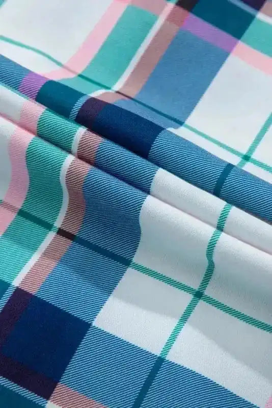 Pajama Sets Plaid Leisure Two-Piece Lounge Set