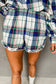 Pajama Sets Plaid Leisure Two-Piece Lounge Set