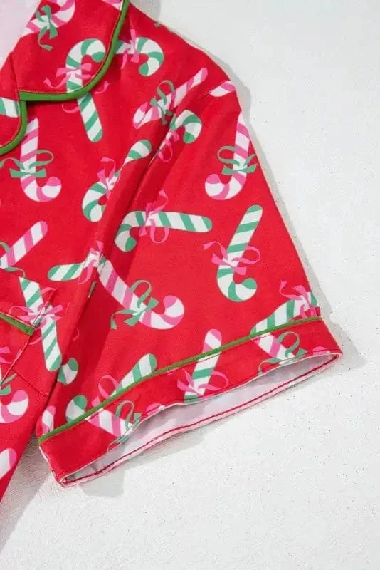 Pajama Sets Silent Night Candy Stripe Pajama Set