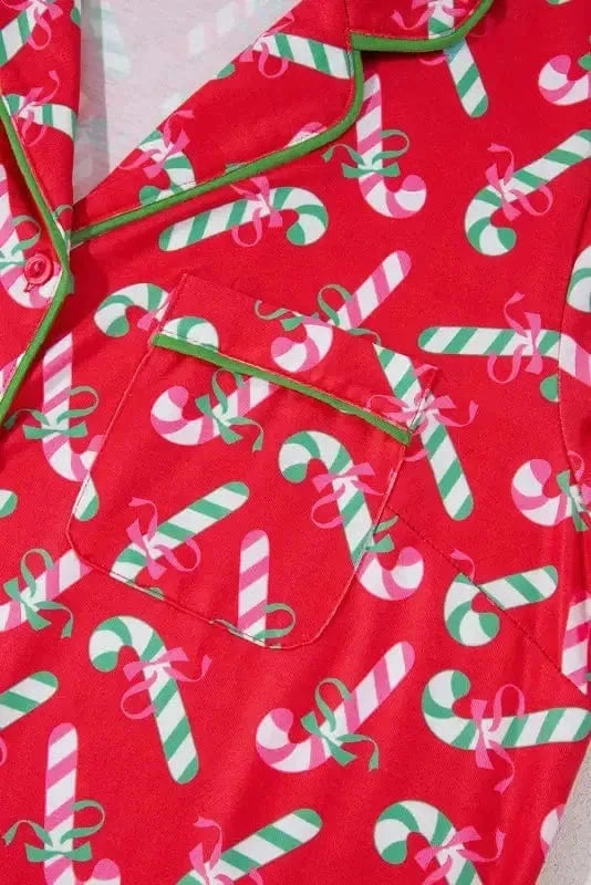 Pajama Sets Silent Night Candy Stripe Pajama Set