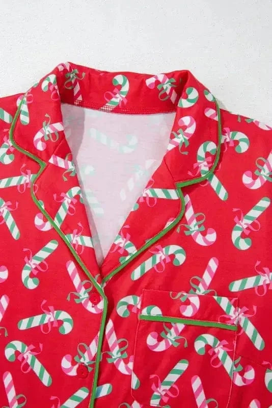 Pajama Sets Silent Night Candy Stripe Pajama Set