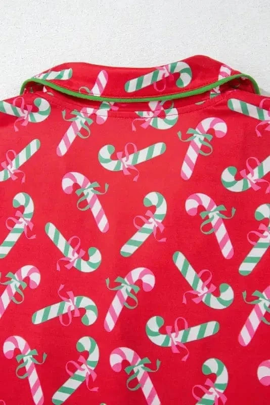 Pajama Sets Silent Night Candy Stripe Pajama Set