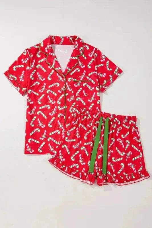 Pajama Sets Silent Night Candy Stripe Pajama Set