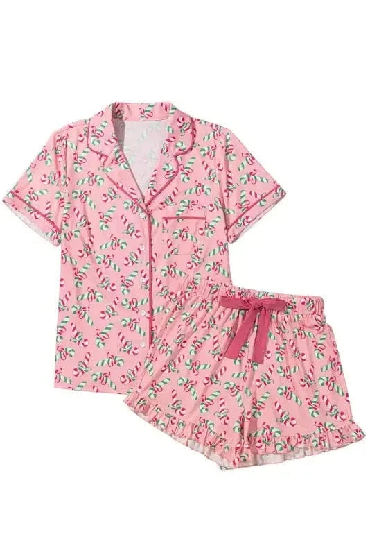 Pajama Sets Silent Night Candy Stripe Pajama Set