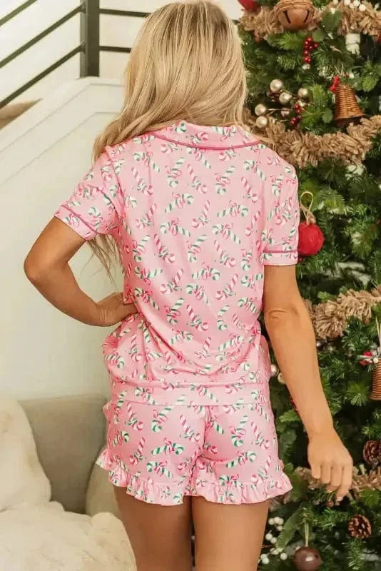 Pajama Sets Silent Night Candy Stripe Pajama Set