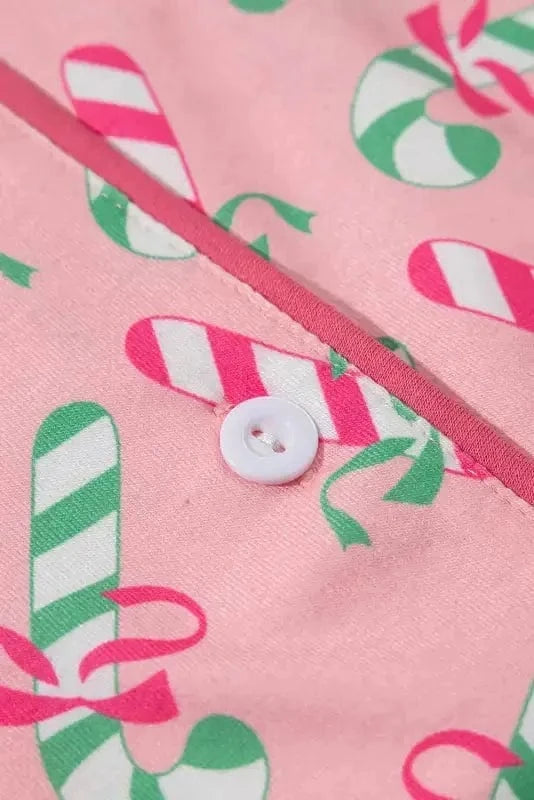 Pajama Sets Silent Night Candy Stripe Pajama Set