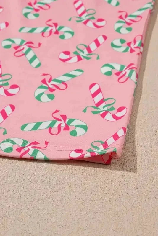 Pajama Sets Silent Night Candy Stripe Pajama Set