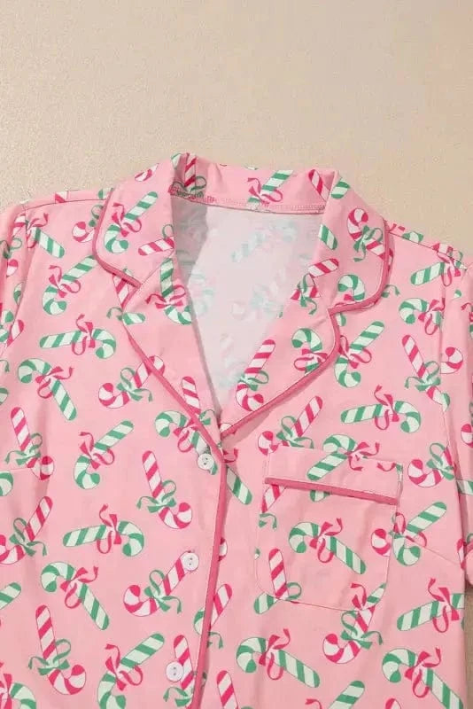 Pajama Sets Silent Night Candy Stripe Pajama Set