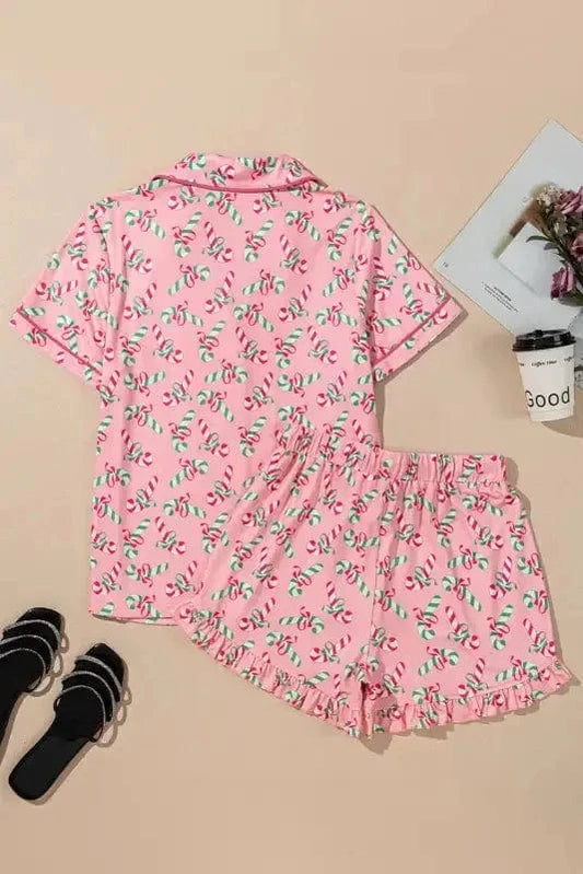 Pajama Sets Silent Night Candy Stripe Pajama Set