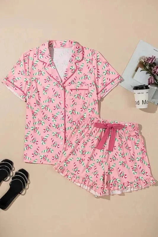 Pajama Sets Silent Night Candy Stripe Pajama Set