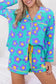 Pajama Sets Sky Blue / S / 95%Polyester+5%Elastane Floral Slumber Short Set