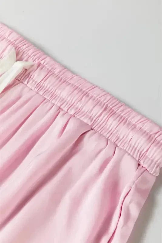 Pajama Sets Twilight Ties Satin Lounging Set