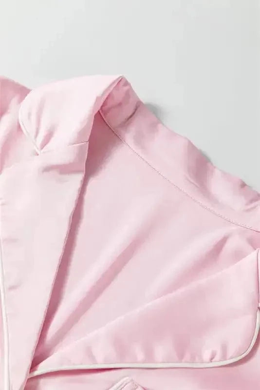 Pajama Sets Twilight Ties Satin Lounging Set